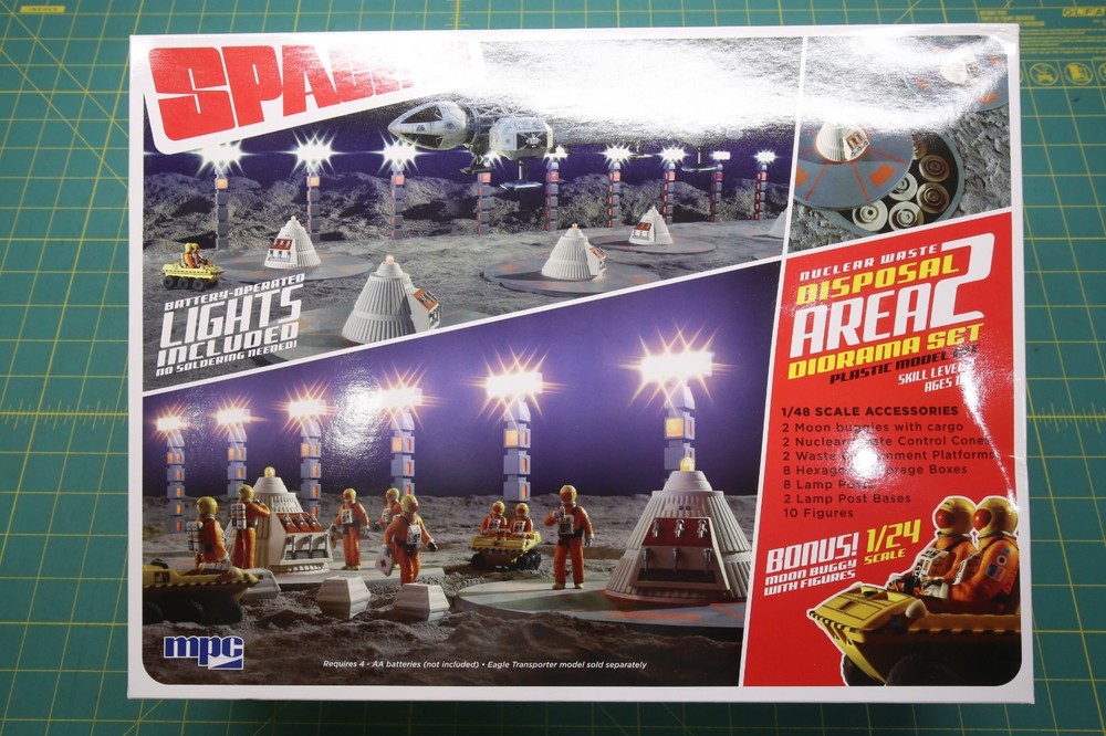 MPC SPACE: 1999 Nuclear Waste Disposal Area 2 Diorama Set - Complete and Started