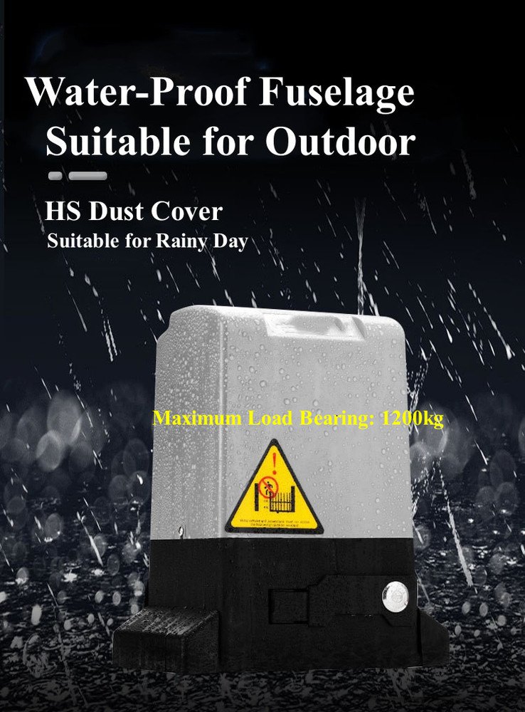 2700lbs Automatic Sliding Gate Opener Rack Driven with 2 Remotes & Complete Kit