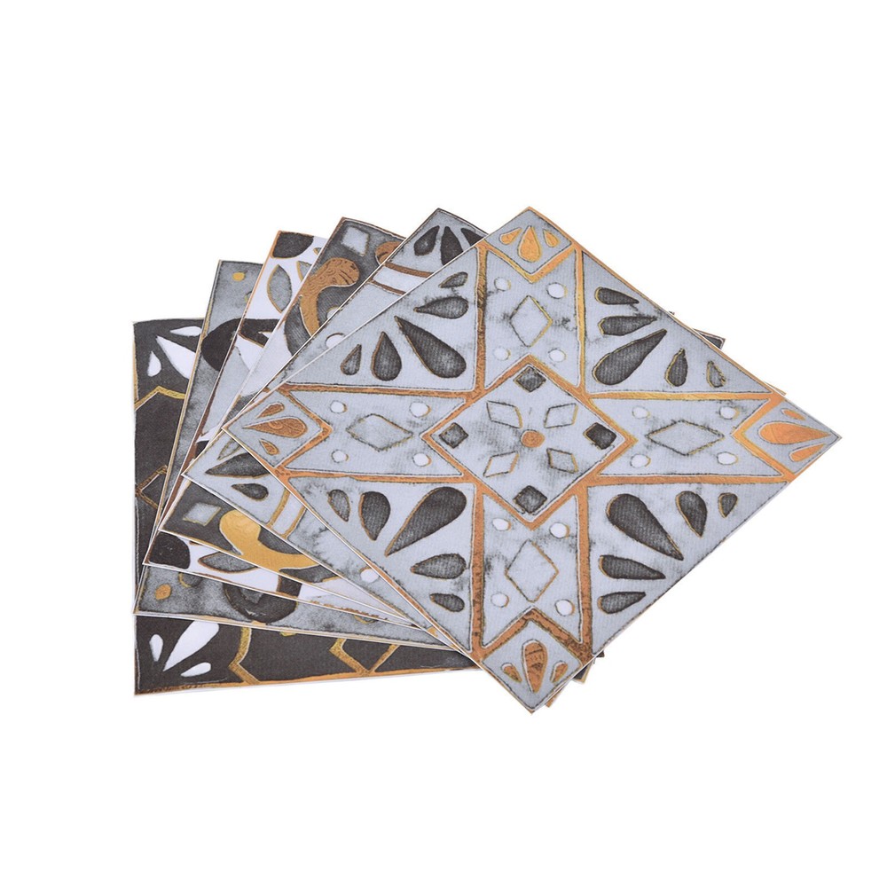 2Pack Floor Tile Stickers Self Adhesive Ceramic Tile Decor Waterproof Vintage