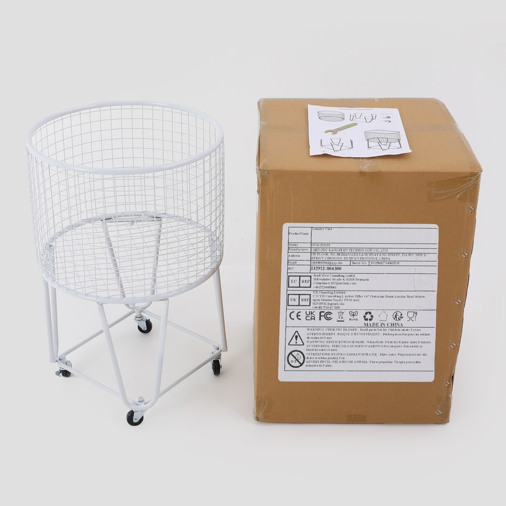 Laundry Basket Storage Cart Laundry Hamper with Wheels Rolling Laundry Hamper