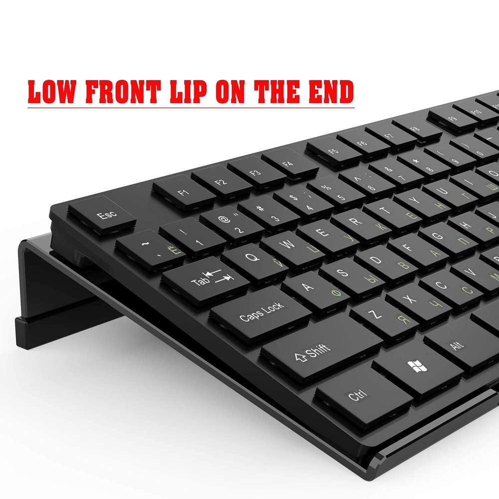 Acrylic Tilted Computer Keyboard Stand for Ergonomic Typing, Keyboard Tray Ho...