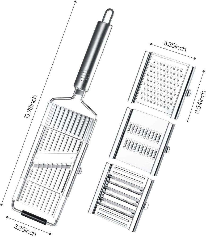 Professional Handheld Cheese Grater: Stainless Steel Handle for Kitchen