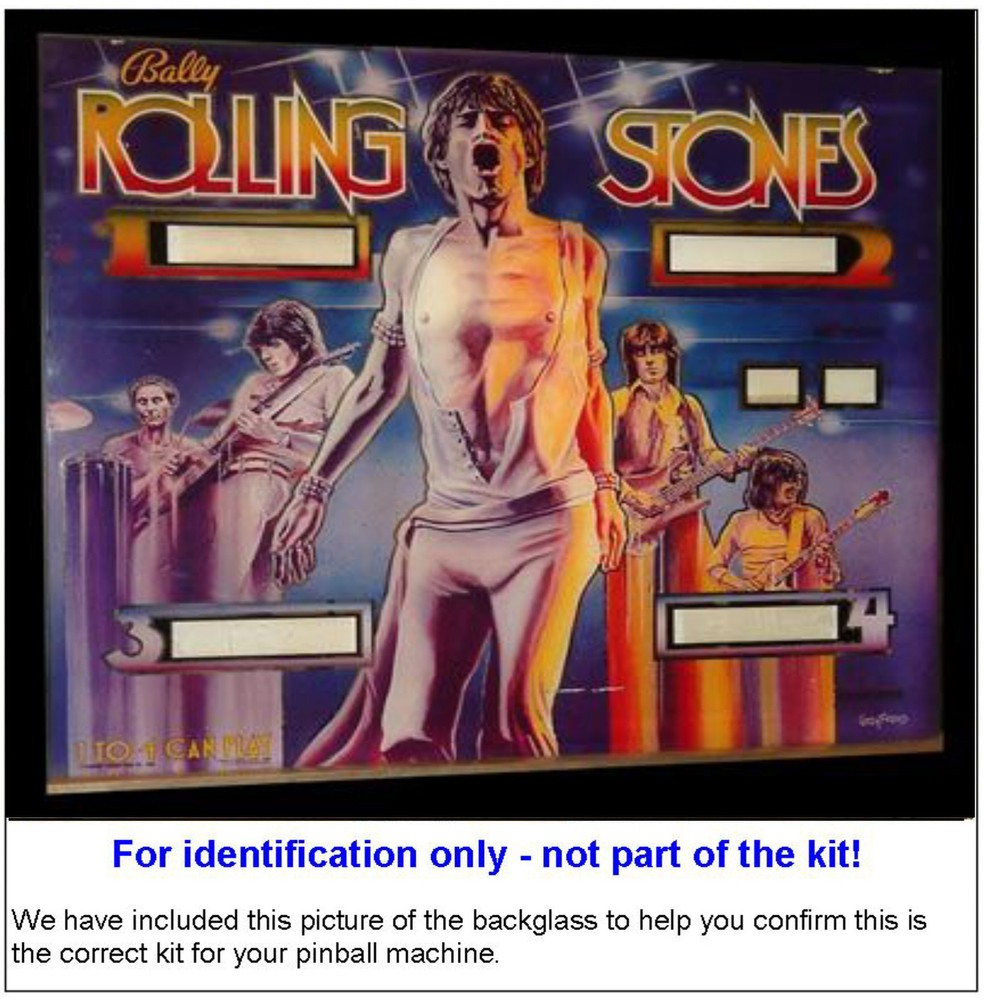 1980 Bally Rolling Stones Pinball Machine Rubber Ring Kit