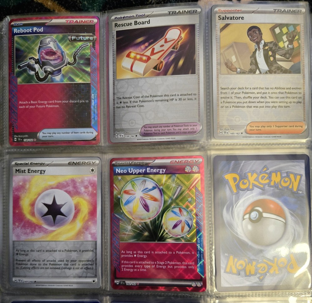 Pokemon Temporal Forces Complete Reverse Holo/Holo/EX Base Set + Binder