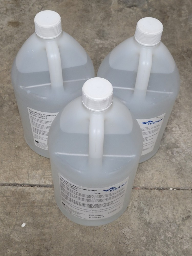 x3 Sysmex 4.0L ColorWright Phosphate Buffer Solution pH 6.8 Hematology 5/2027