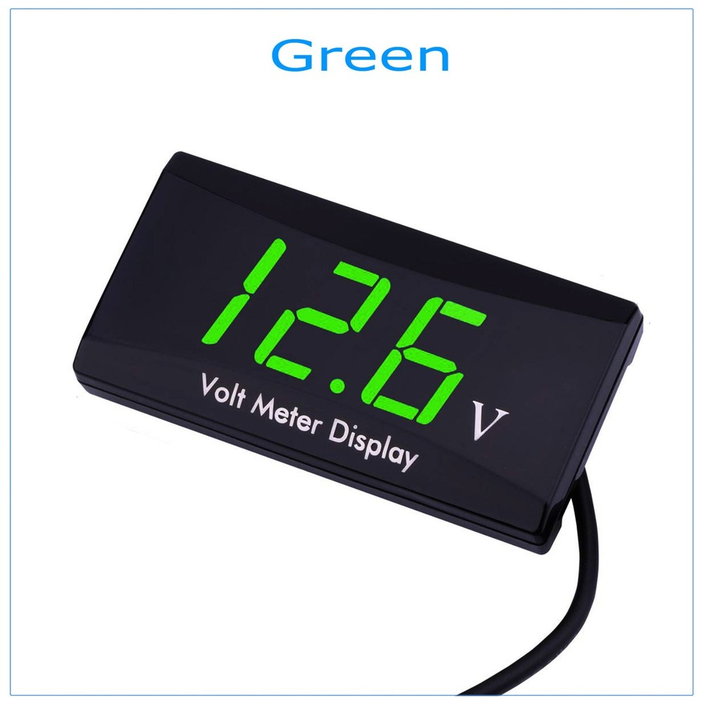 12V Digital LED Display Voltmeter Voltage Gauge Panel Meter Car Motorcycle