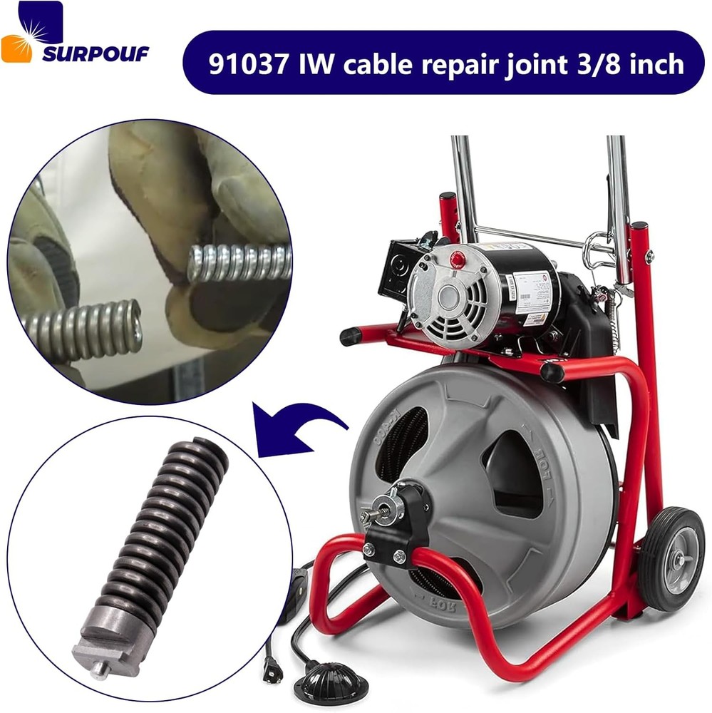 Drain Cleaning Cable Repair Coupling