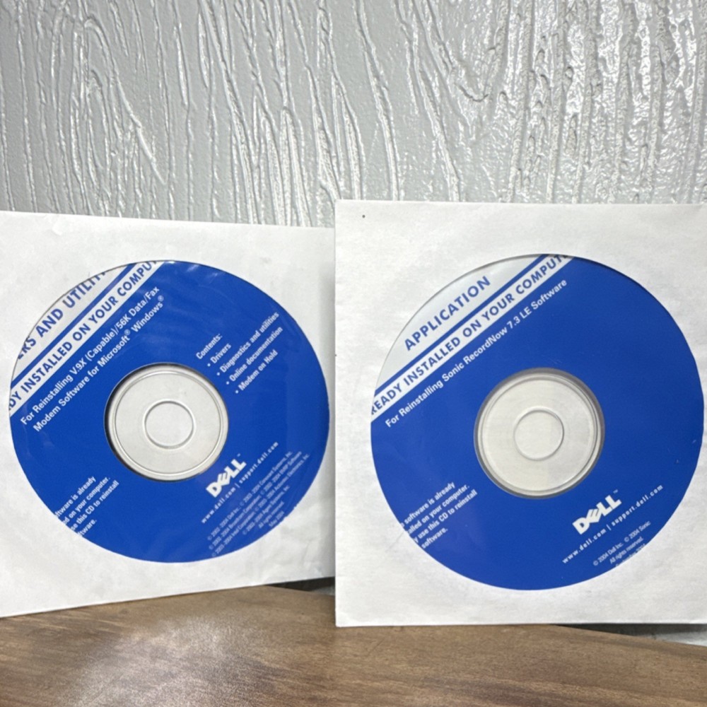 Dell Drivers & Utilities, Sonic RecordNow Application CDs Microsoft Windows