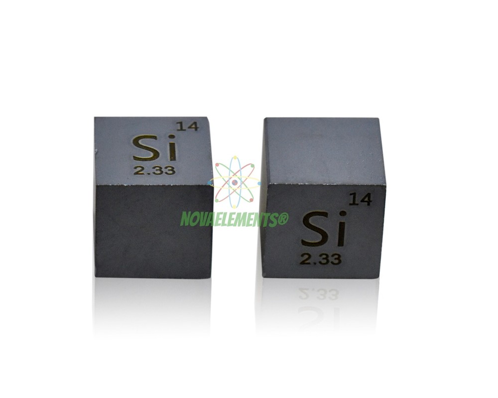 Silicon Metal Cube, Silicon Element Sample, Silicon 10mm Cube 99.999% Pure