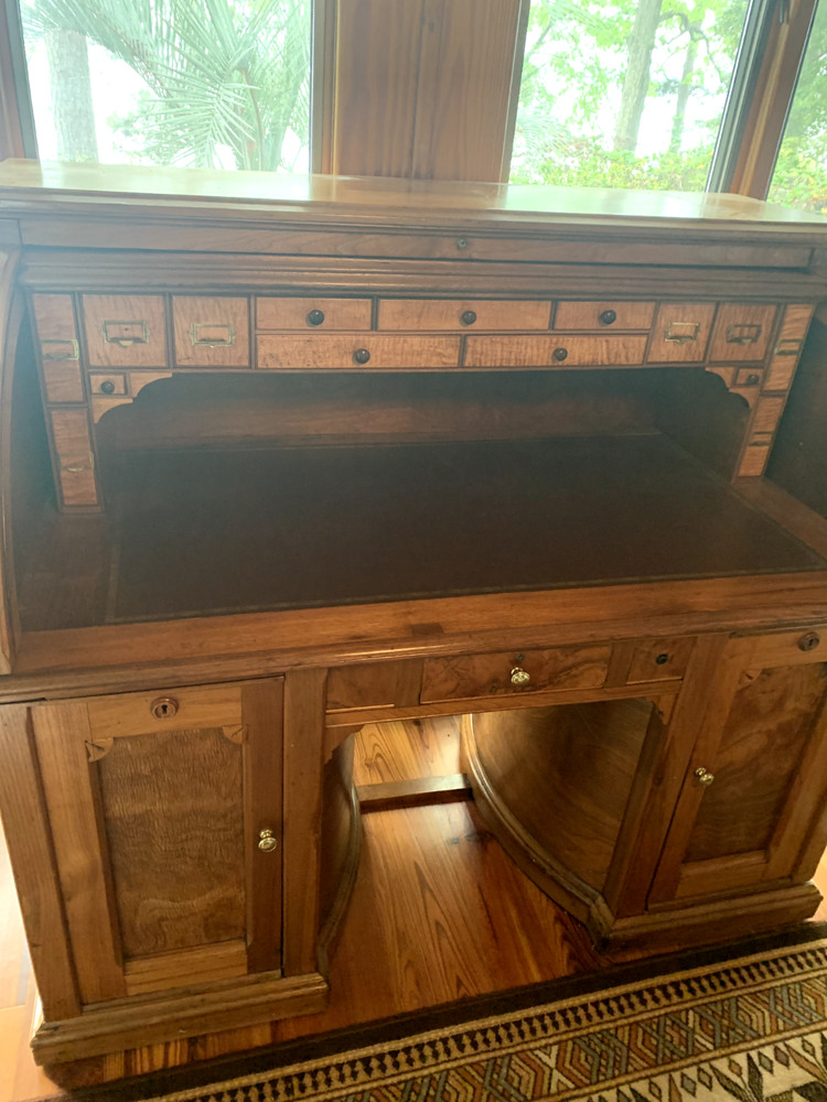 WOOTON DOUBLE ROTARY WALNUT DESK