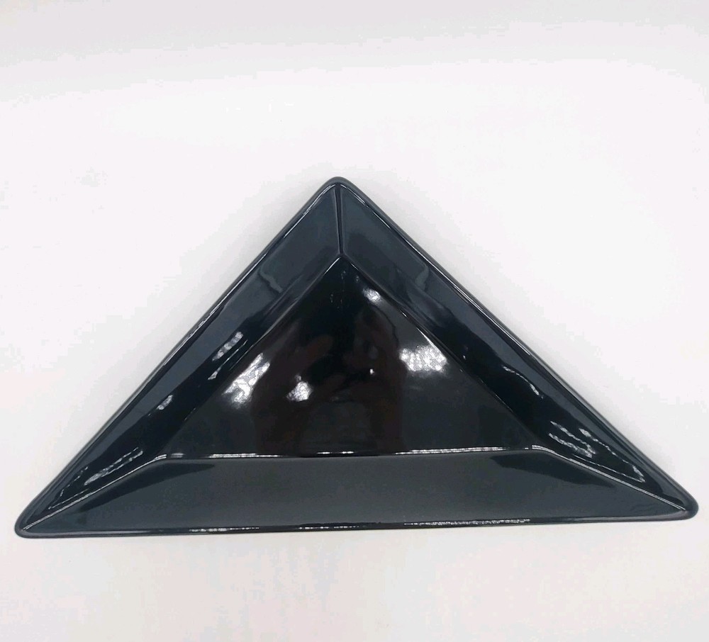 Pampered Chef Simple Additions Black Ceramic Triangle Serve Tray Replacement Pc