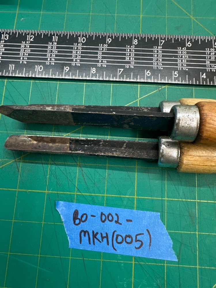 Vintage Set of 3 AMT Wood Carving Hand Gouges Chisel