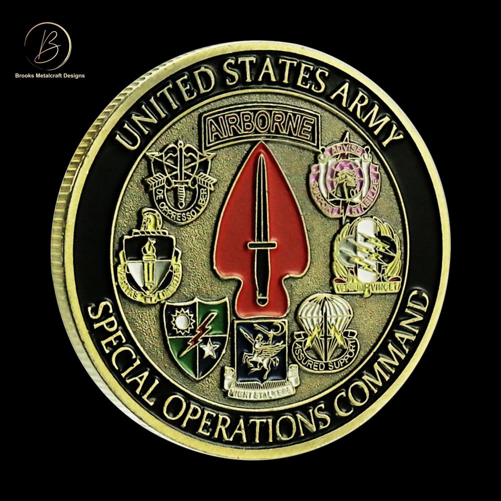 Army Special Operations Command Challenge Coin Sine Pari