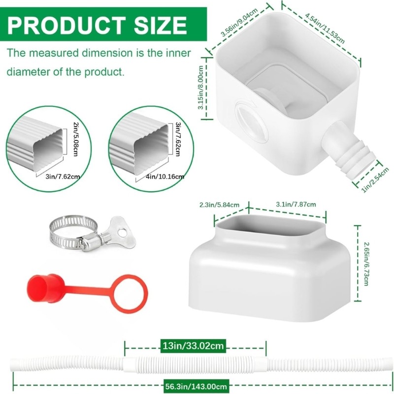 Practical Gutter Diverter Plastic Construction Weather Proof For Outdoor Use