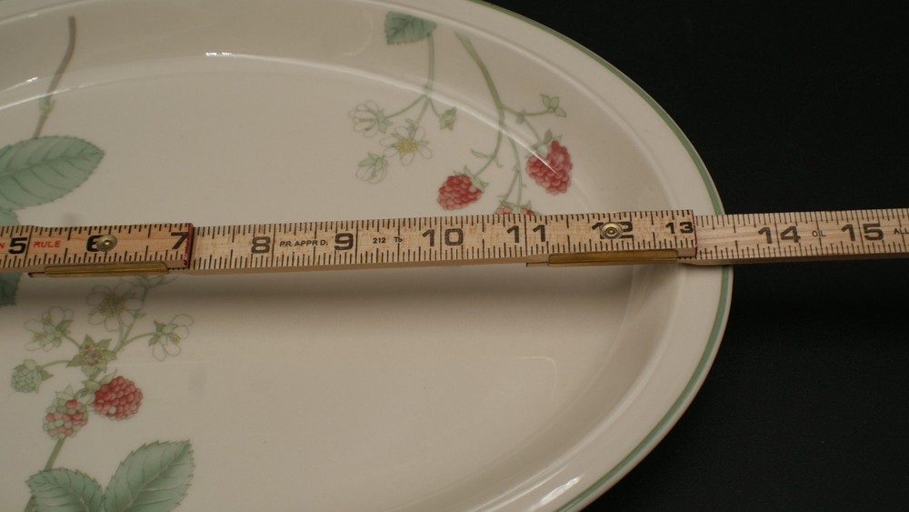 Wedgewood Raspberry Cane 13.5" Oval Serving Platter Beautiful