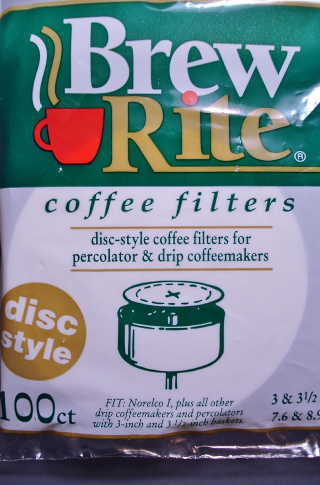 Coffee Filter, 3" and 3 1/2" Disc, White