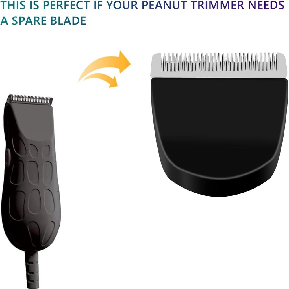 2 Pack Professional Peanut Clipper/Trimmer Snap On Replacement Blades Black