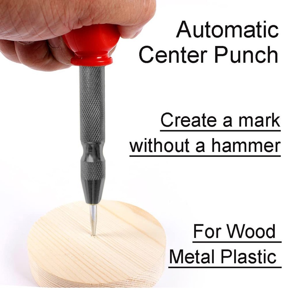 2PCs Automatic Center Punch Strikes Surface Hammer Spring Loaded Window Breaker