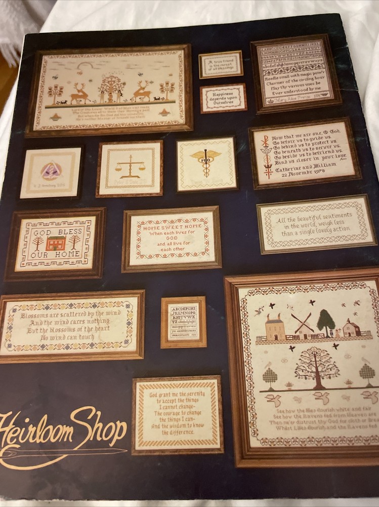Heirloom Samplers Cross Stitch Patterns 1978 Paperback