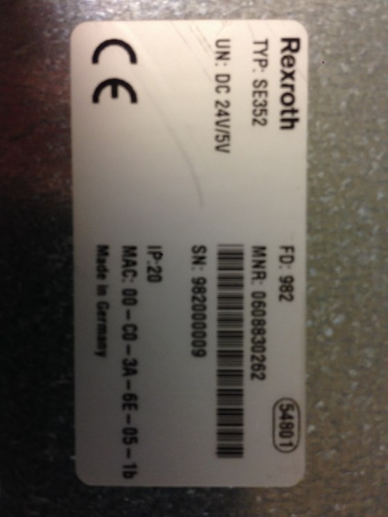 Mint Control Unit Rexroth SE352 0608830262