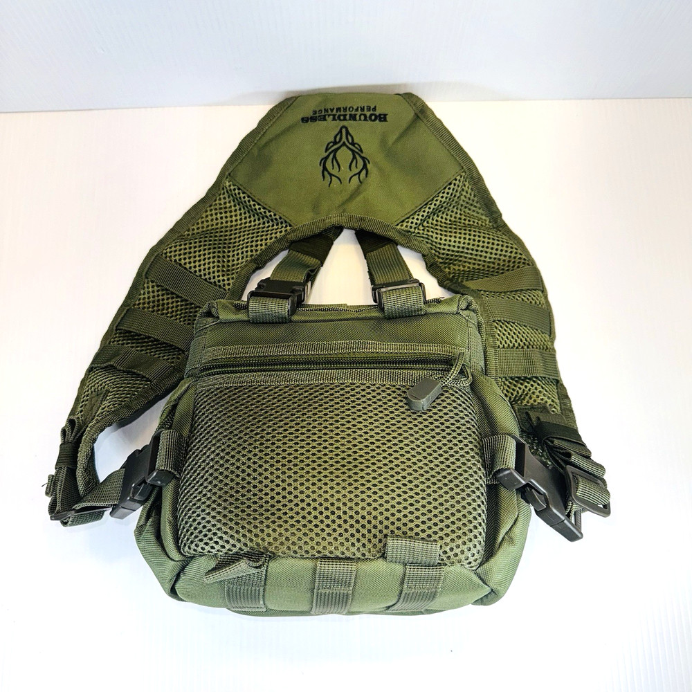 Boundless Performance Binocular Harness Chest Pack Tactical Bag Olive Drab Green