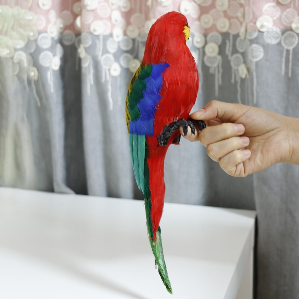 Artificial Parrot Figurines Feather Parrot Macaw Large Simulation Parrot Statue