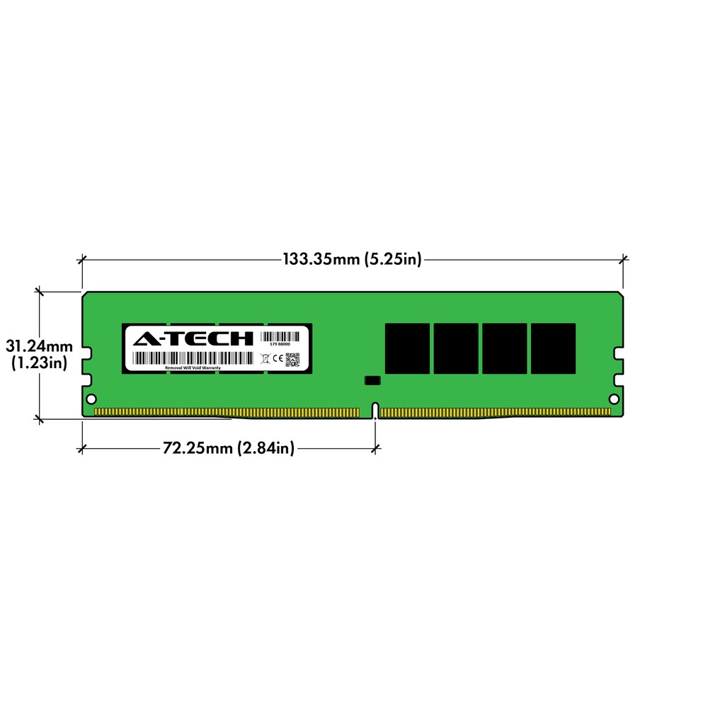 A-Tech 8GB PC4-23400 Desktop DDR4 2933 Non-ECC DIMM 288-pin Memory RAM
