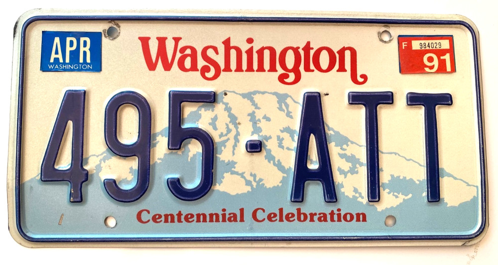1991 Washington State License
