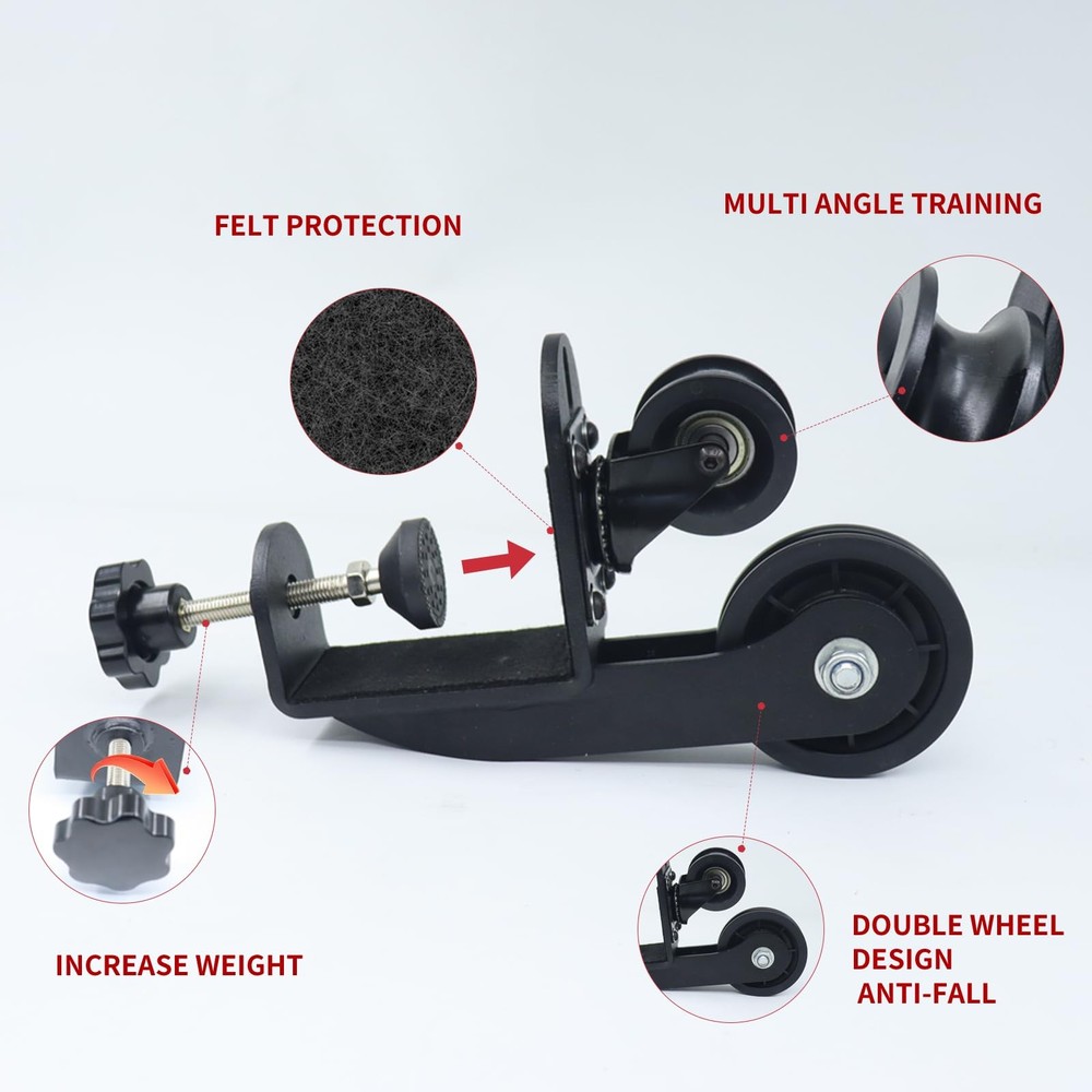 Arm Wrestling Training Pulley System Professional, Black - Set C,