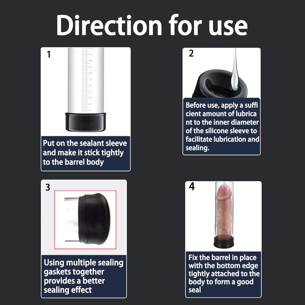 Universal 3-Piece Silicone Penis Pump Sleeve Set - Comfortable & Waterproof