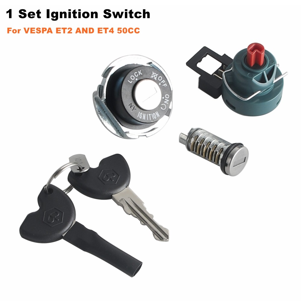 For VESPA ET2 ET4 50CC Motorcycle Ignition Switch Lock Set Complete Replacement