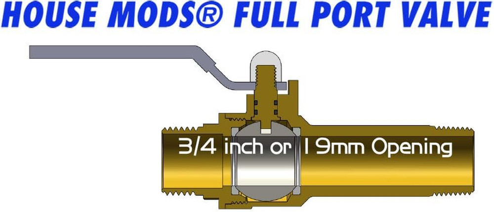 HMP012 Full Port Water Heater Straight Drain Valve LF Compliant Brass 3/4" MNPT