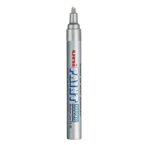 uni-Paint Permanent Marker, Medium Bullet Tip, Metallic Silver