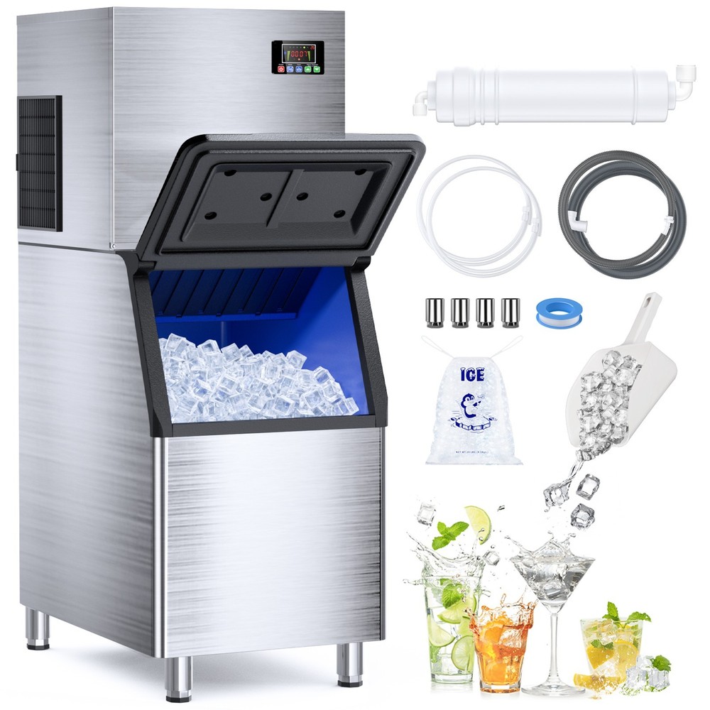 600LBS/24H Commercial Ice Maker Built-in Undercounter Ice Cube Machine Automatic
