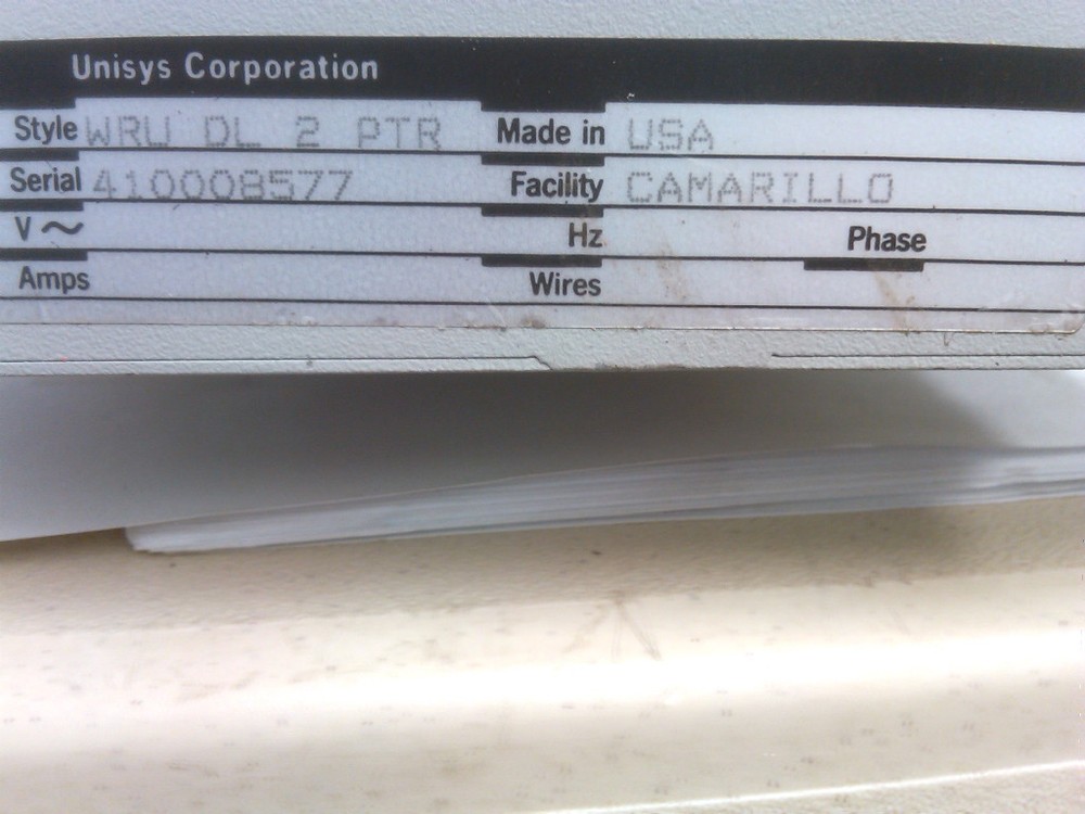 Unisys WRU DL 2 PTR Printer