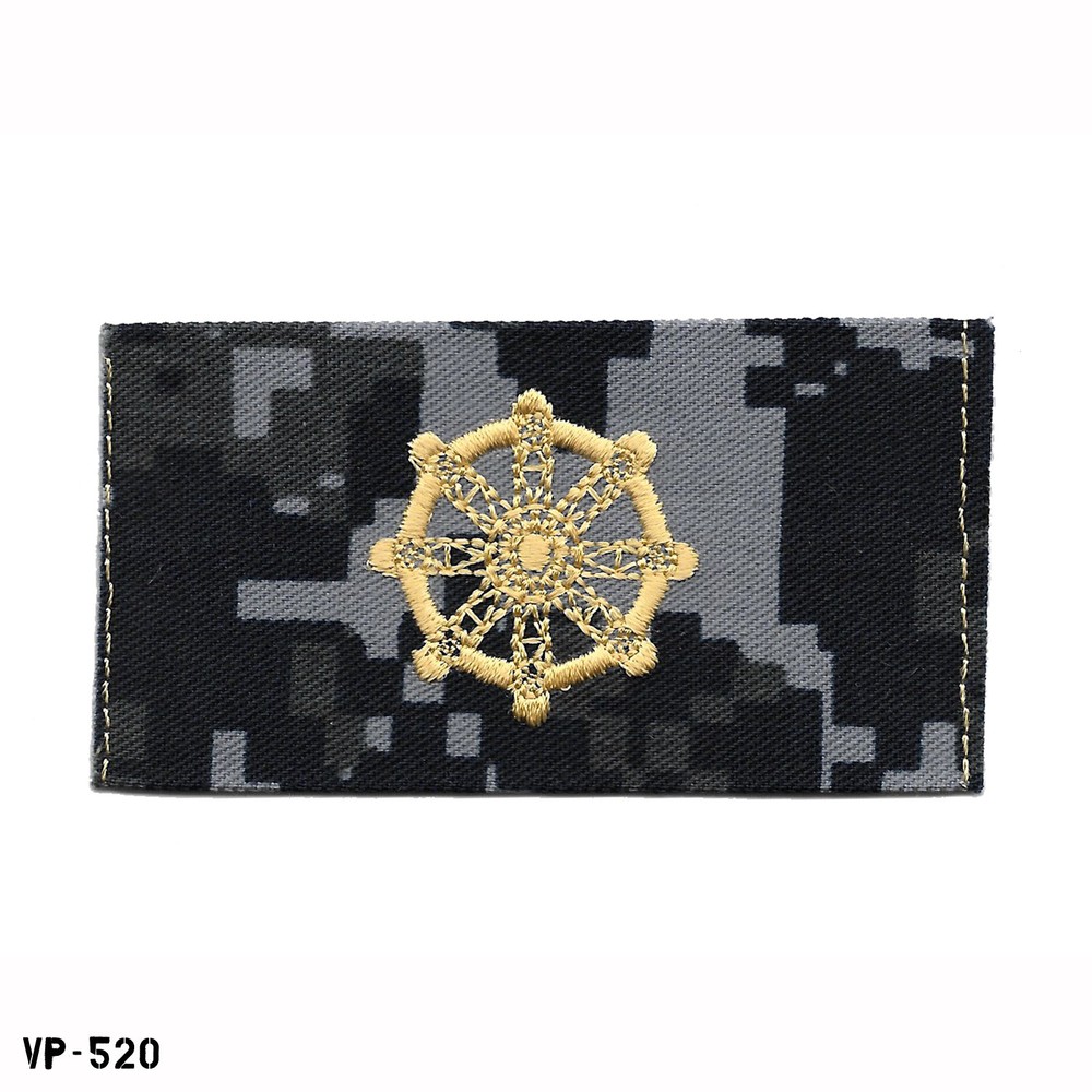 Buddhist Chaplain ~ US Navy NWU Blue Digital Camo Collar Device Patch ~ NEW