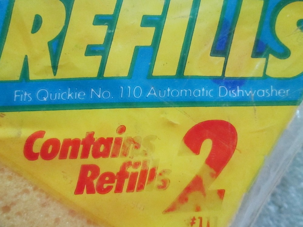 Quickie Automatic Dishwasher Refills ~ Fits Quickie No. 110 ~ 2 #111 Refills
