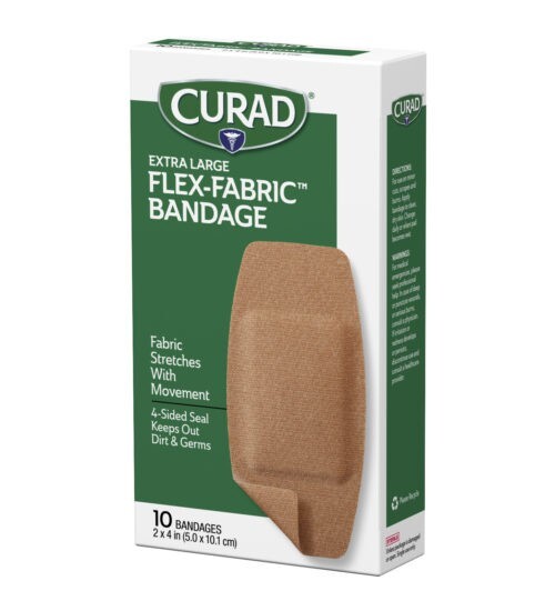 Flex-Fabric Extra Large Bandages, 2″ x 4″, 10 count