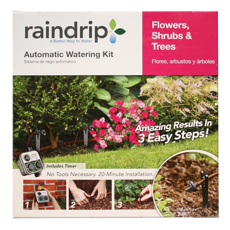 Raindrip SDFSTH1P 2 gph. Flower/Shrub/Tree Automatic Watering Kit with Timer