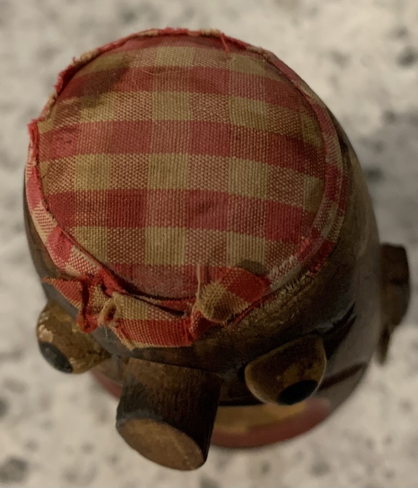 Old Wood Hand Held Nut Crackers 2 Pc Lot