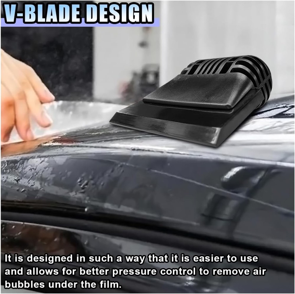 Small Squeegee, Window Tint Squeegee, Rubber Non-Slip Handle Tint Black