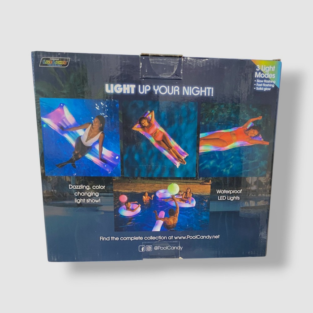 PoolCandy Illuminated LED Swimming Pool Raft 72"