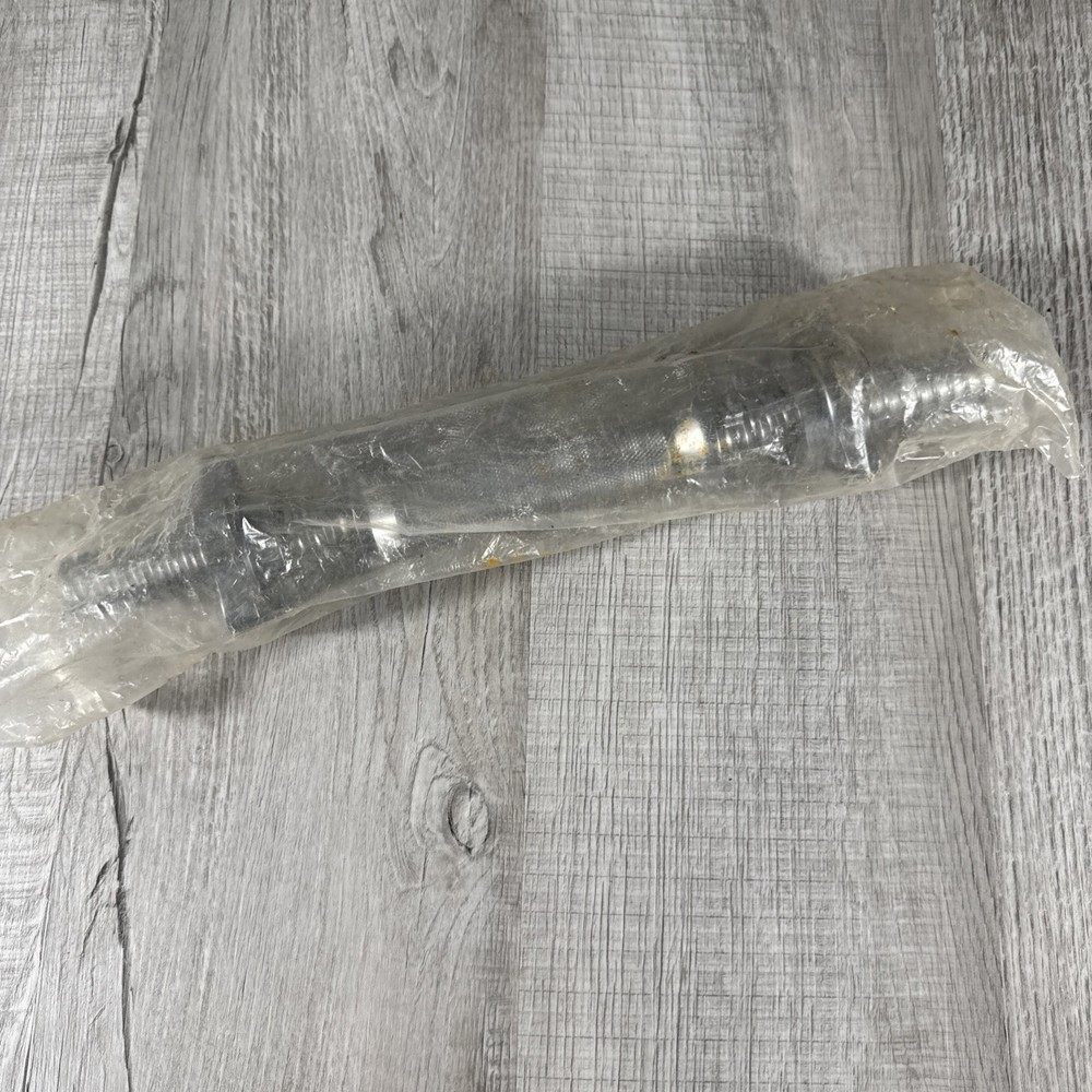 Standard 14" Dumbbell Handle Weight Bar with Collars, Single, Silver