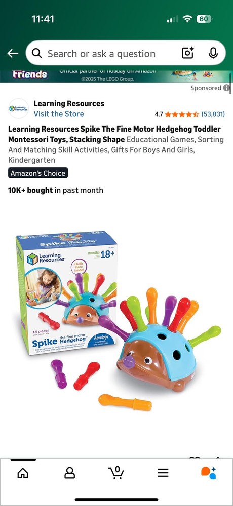 Educational Hedgehog Number Toy