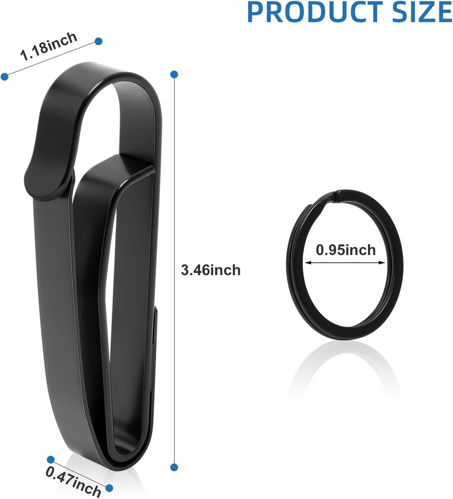 Duty Belt Key Holder, 2 Pack Improved Quick Release Key Holder with Key Ring