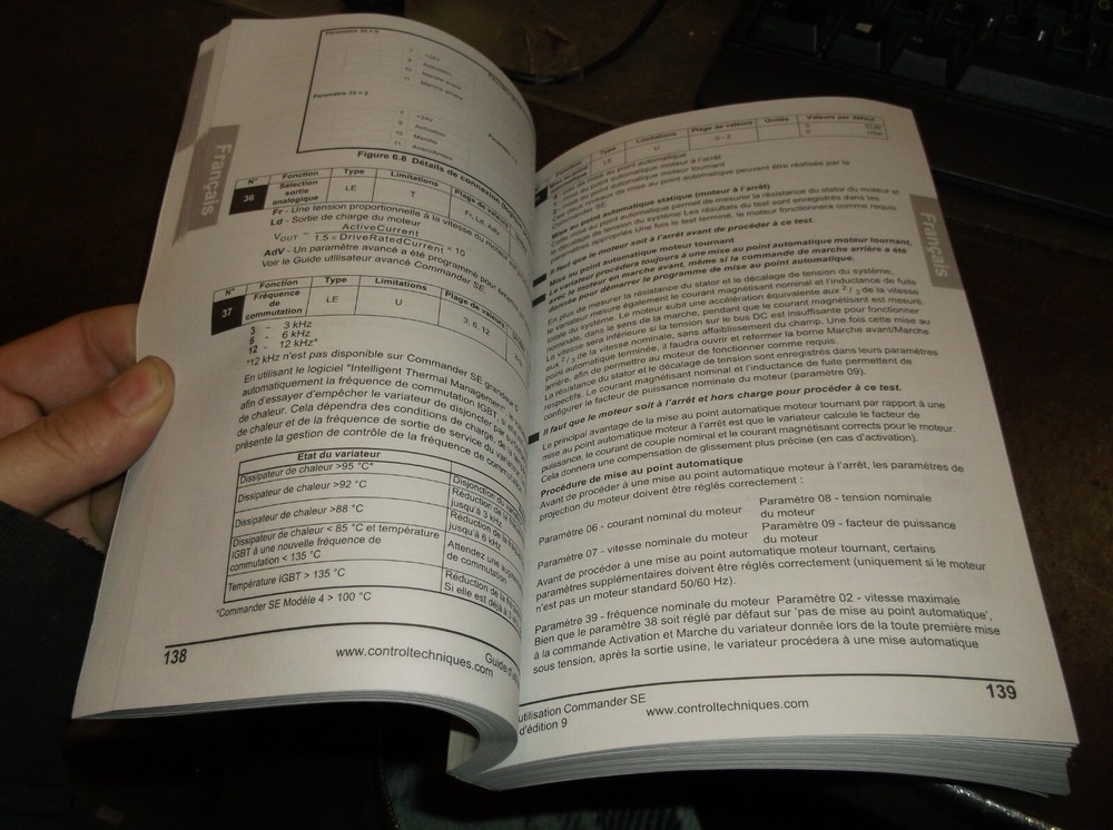 CONTROL TECHNIQUES 0452-0062-09 COMMANDER SE DRIVE USER GUIDE MANUAL (O5)