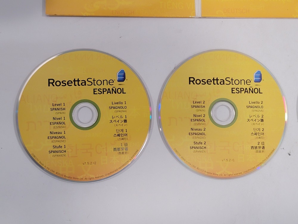 Rosetta Stone Spanish Disc Set Language Discs 1-5 - Application Disc Missing