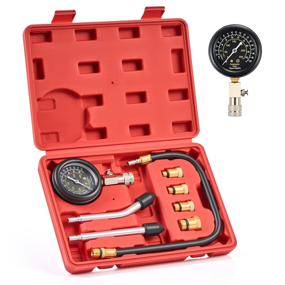 Durable 8pc Petrol Engine Testing Kit - Precision Gauge with Custom Carry Case