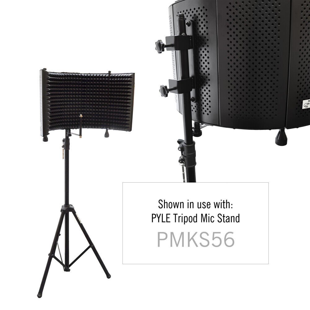 Pyle PSMRS11 Studio Microphone Isolation Shield with Sound Dampening Foam