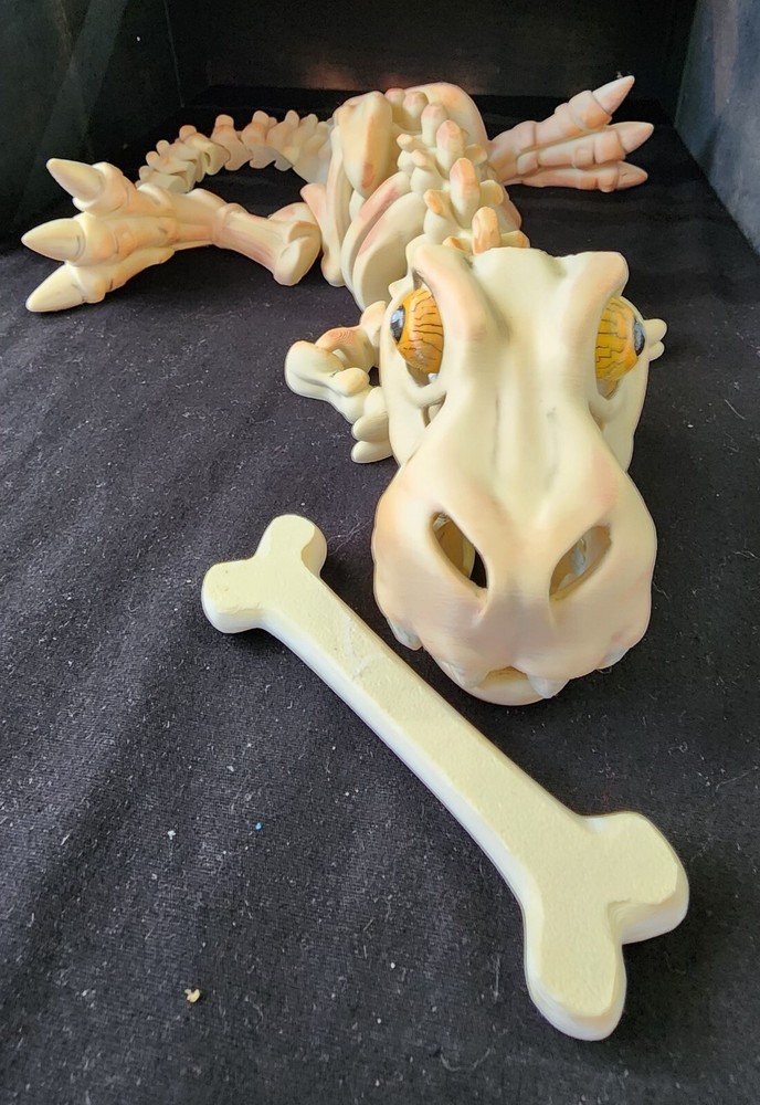 Hand painted 3D Painted 12 inch tall T-Rex Skeleton